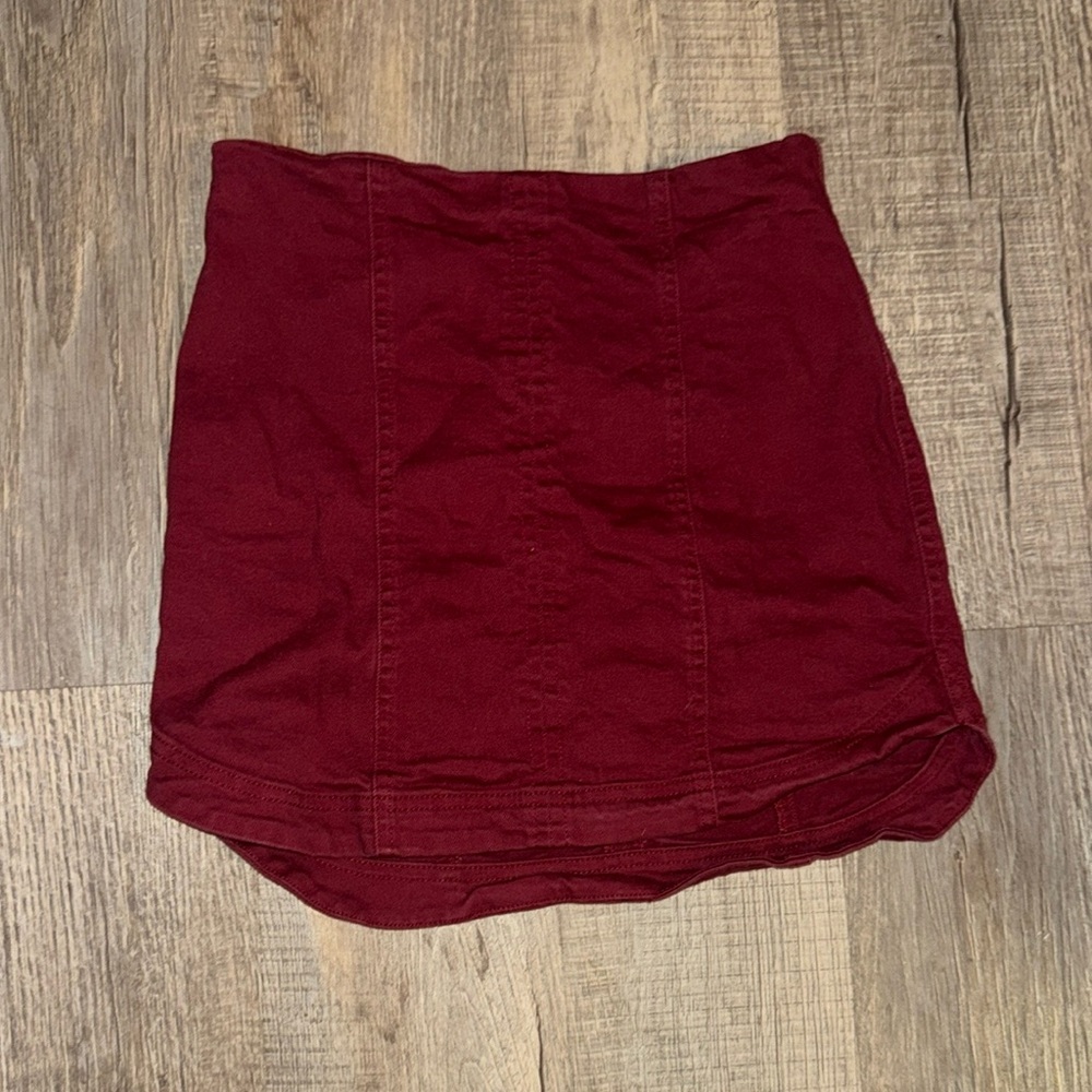 Altar’d State Wine Red Mini Skirt